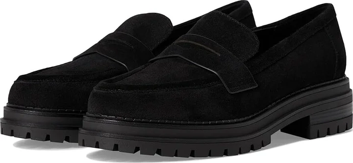 Calvin Klein Grant Women's Flat Shoes Black Suede : 5.5 M, Synthetic