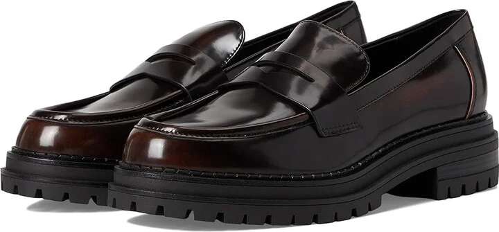 Calvin Klein Grant Women's Flat Shoes Dark Brown : 8 M, Synthetic