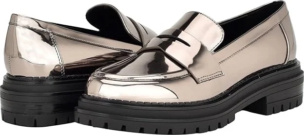 Calvin Klein Grant Women's Flat Shoes Pewter : 5 M, Synthetic