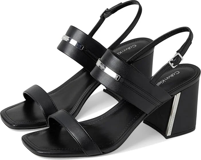Calvin Klein Hallow Women's Sandals Black : 8.5 M, Leather