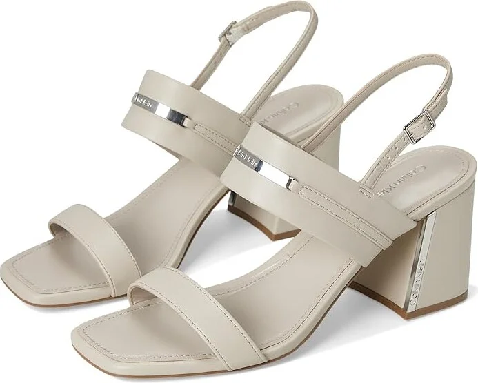 Calvin Klein Hallow Women's Sandals Taupe : 10 M, Leather