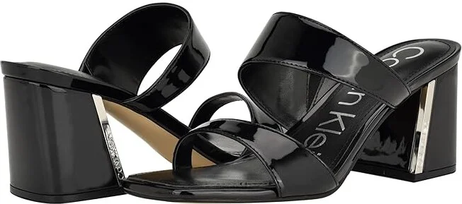 Calvin Klein Hestia Women's Sandals Black : 9.5 M, Synthetic