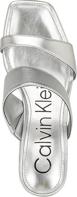 Calvin Klein Hestia Women's Sandals Silver : 8 M, Synthetic - Image 2