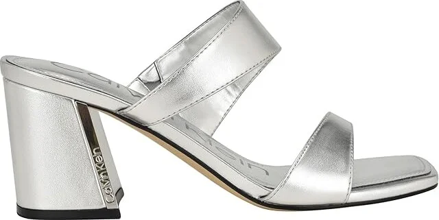 Calvin Klein Hestia Women's Sandals Silver : 8 M, Synthetic - Image 5