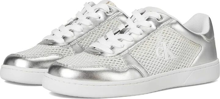 Calvin Klein Heyra Women's Shoes Silver Metallic : 7.5 M, Leather/Suede