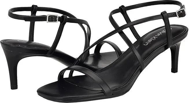 Calvin Klein Ishaya Women's Sandals Black : 7 M, Faux Leather