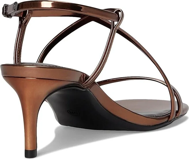 Calvin Klein Ishaya Women's Sandals Bronze Mirror Metallic : 7.5 M, Faux Leather - Image 4