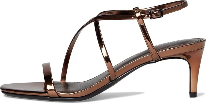 Calvin Klein Ishaya Women's Sandals Bronze Mirror Metallic : 7.5 M, Faux Leather - Image 6