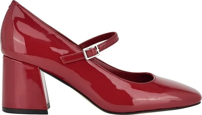 Calvin Klein Jatlee High Women's Heels Dark Red Patent : 5.5 M, Leather/Synthetic - Image 5
