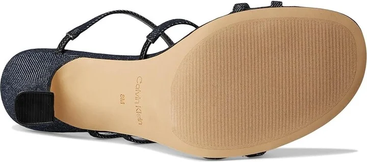 Calvin Klein Jayla Women's Sandals Dark Blue Denim : 7.5 M, Synthetic - Image 3