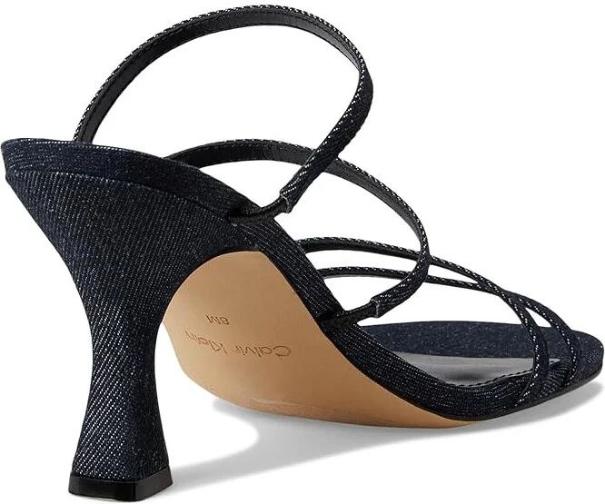 Calvin Klein Jayla Women's Sandals Dark Blue Denim : 7.5 M, Synthetic - Image 4