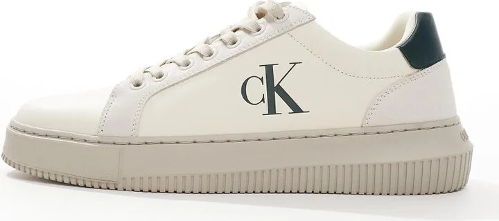 Calvin Klein Jeans chunky cupsole authentic sneakers in off white - Image 2