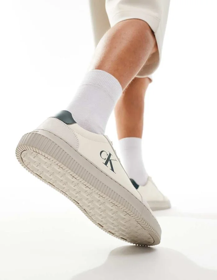 Calvin Klein Jeans chunky cupsole authentic sneakers in off white - Image 4