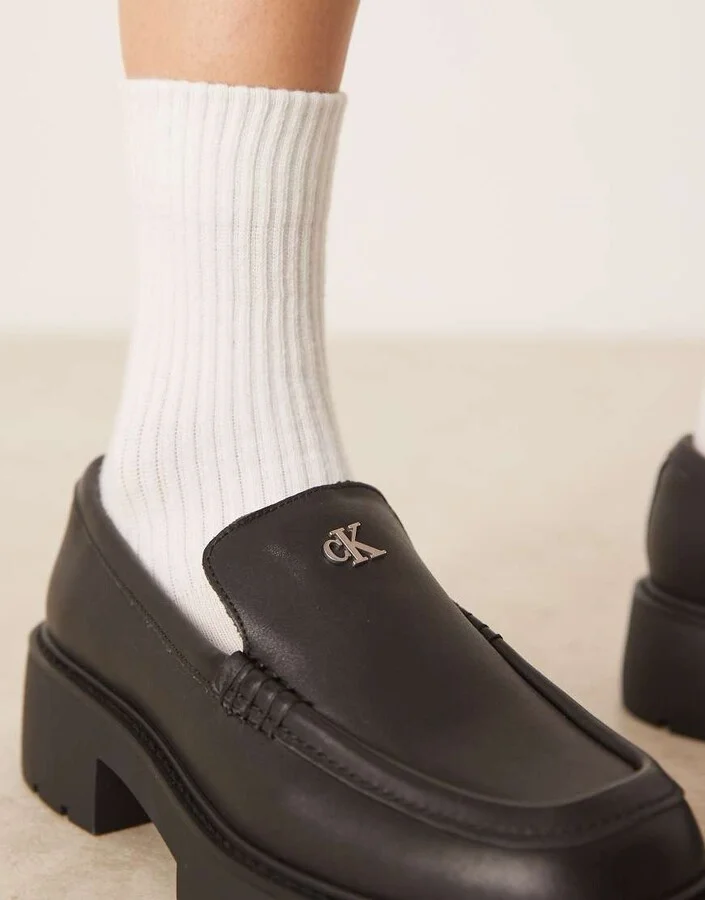 Calvin Klein Jeans chunky loafers in black - Image 3