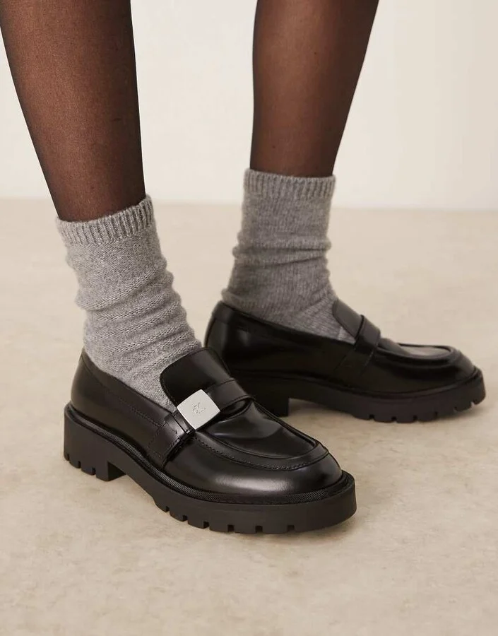Calvin Klein Jeans chunky loafers in black