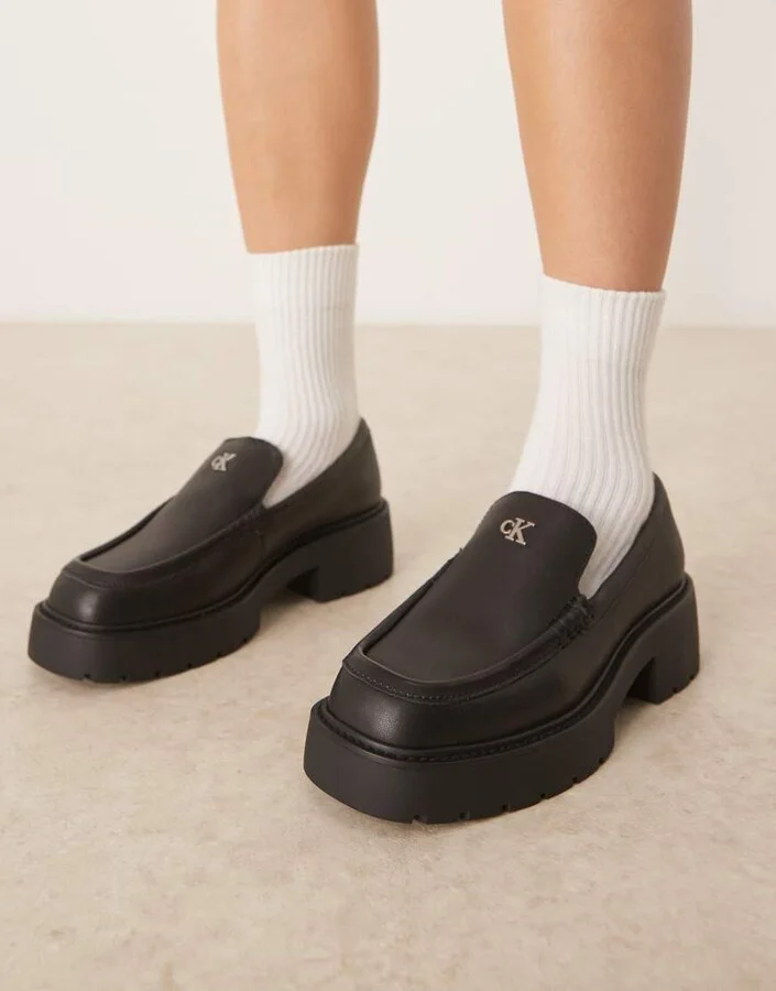 Calvin Klein Jeans chunky loafers in black
