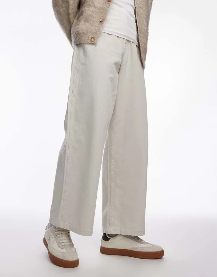 Calvin Klein Jeans classic cupsole sneakers in off white with gum sole - Image 3