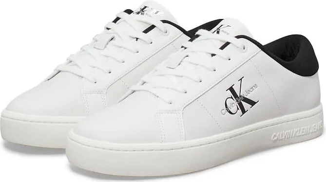 Calvin Klein Jeans classic cupsole sneakers in white and black - Image 2