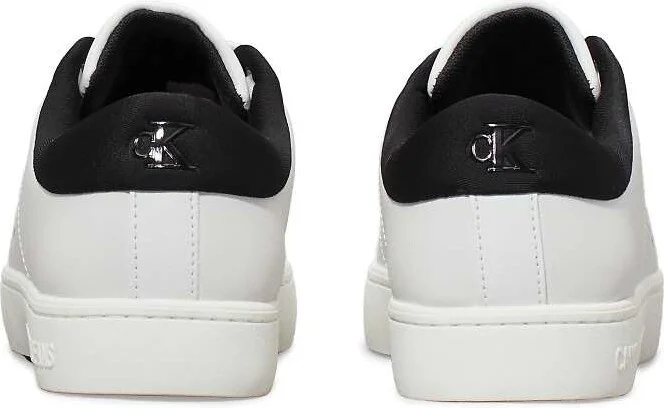 Calvin Klein Jeans classic cupsole sneakers in white and black - Image 3