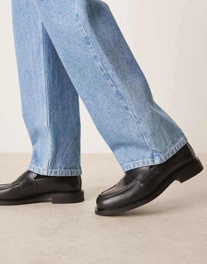 Calvin Klein Jeans dressy loafers in black - Image 4