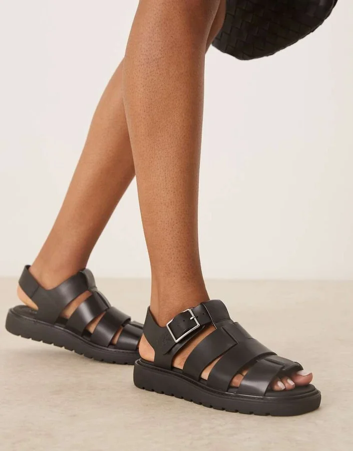 Calvin Klein Jeans gladiator sandals in black - Image 2