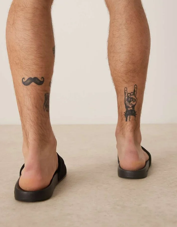 Calvin Klein Jeans large logo slides in black - Image 4
