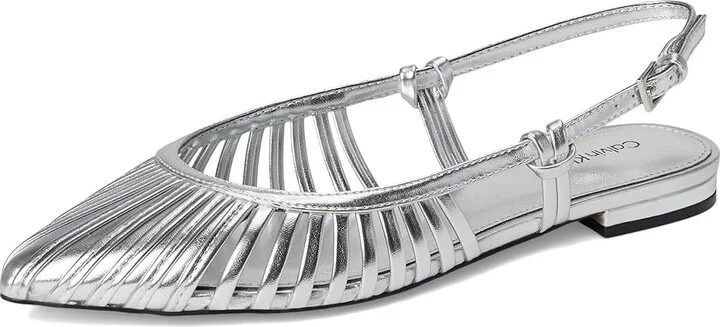 Calvin Klein Jillie Women's Shoes Silver : 6.5 M, Leather - Image 5