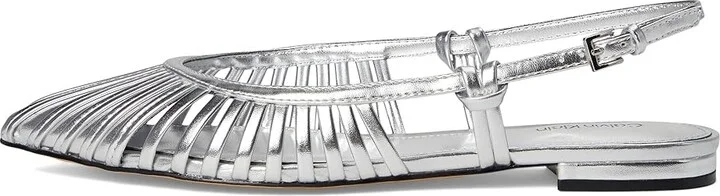 Calvin Klein Jillie Women's Shoes Silver : 6.5 M, Leather - Image 6
