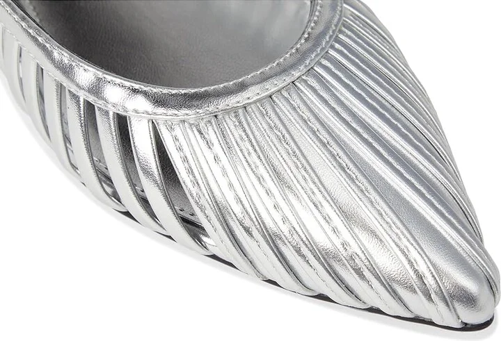 Calvin Klein Jillie Women's Shoes Silver : 6.5 M, Leather - Image 7