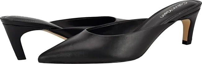 Calvin Klein Kalyn High Women's Heels Black Leather : 6 M, Leather/Synthetic