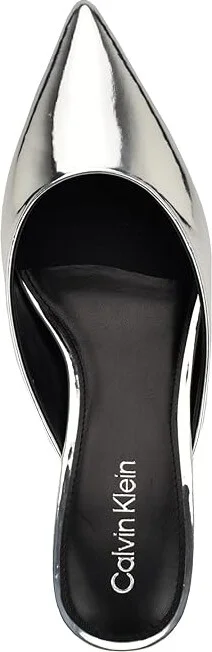 Calvin Klein Kalyn High Women's Heels Silver Mirror Metallic : 7.5 M, Leather/Synthetic - Image 2
