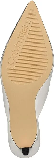Calvin Klein Kalyn High Women's Heels Silver Mirror Metallic : 7.5 M, Leather/Synthetic - Image 3