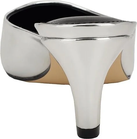 Calvin Klein Kalyn High Women's Heels Silver Mirror Metallic : 7.5 M, Leather/Synthetic - Image 4
