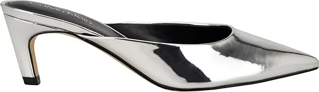 Calvin Klein Kalyn High Women's Heels Silver Mirror Metallic : 7.5 M, Leather/Synthetic - Image 5