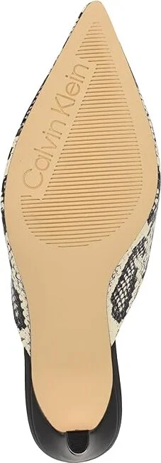 Calvin Klein Kalyn High Women's Heels White/Black Snake : 11 M, Leather/Synthetic - Image 3