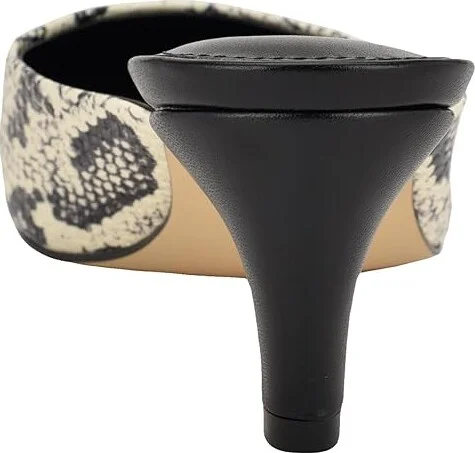 Calvin Klein Kalyn High Women's Heels White/Black Snake : 11 M, Leather/Synthetic - Image 4