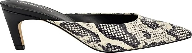 Calvin Klein Kalyn High Women's Heels White/Black Snake : 11 M, Leather/Synthetic - Image 5