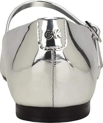 Calvin Klein Kamryn Women's Flat Shoes Silver Patent : 5.5 M, Leather/Synthetic - Image 4