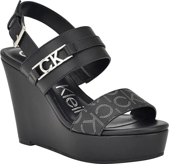 Calvin Klein Kanova Women's Sandals Black Logo : 9.5 M, Rubber/Synthetic - Image 4