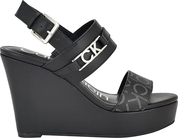Calvin Klein Kanova Women's Sandals Black Logo : 9.5 M, Rubber/Synthetic - Image 5