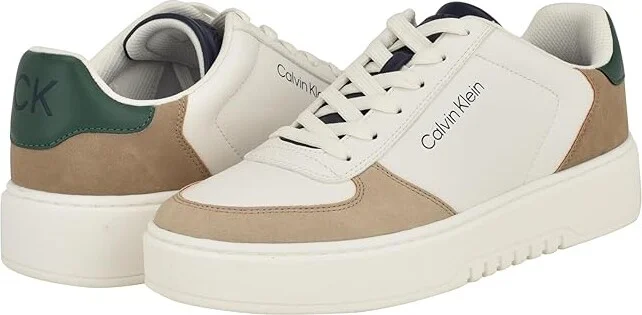 Calvin Klein Kiko Men's Lace-up Boots Light Natural : 8.5 M, Leather
