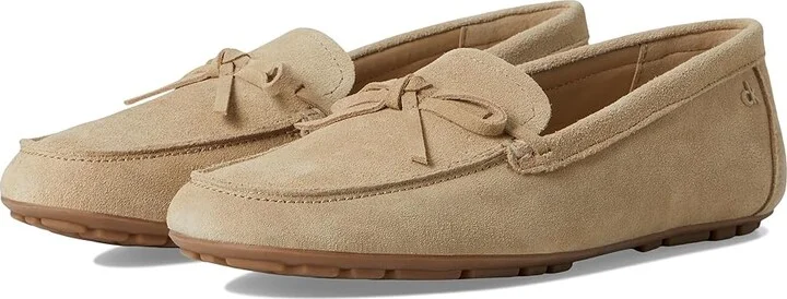 Calvin Klein Koria Women's Dress Flat Shoes Light Natural Suede : 9.5 M, Rubber/Suede