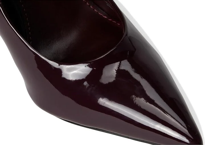 Calvin Klein Leciey Women's Shoes Dark Red Patent : 6 M, Synthetic - Image 7