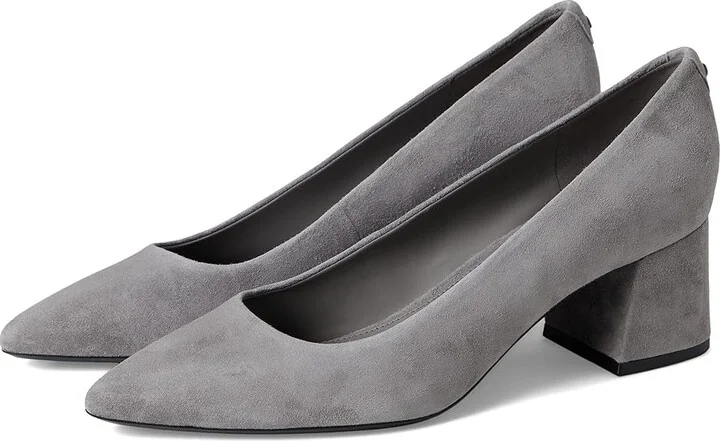 Calvin Klein Lenott High Women's Heels Grey Suede : 8.5 M, Leather/Suede/Synthetic