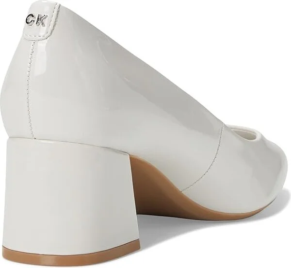 Calvin Klein Lenott High Women's Heels Ivory Patent : 8.5 M, Leather/Suede/Synthetic - Image 4