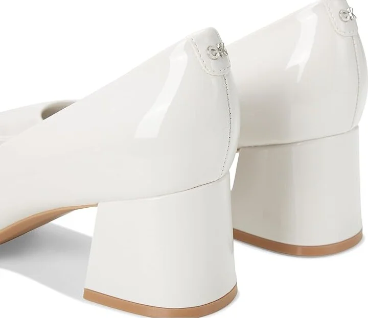 Calvin Klein Lenott High Women's Heels Ivory Patent : 8.5 M, Leather/Suede/Synthetic - Image 7