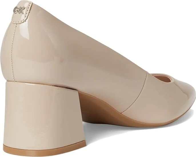 Calvin Klein Lenott High Women's Heels Light Natural Patent : 10 M, Leather/Suede/Synthetic - Image 4