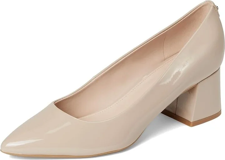 Calvin Klein Lenott High Women's Heels Light Natural Patent : 10 M, Leather/Suede/Synthetic - Image 5