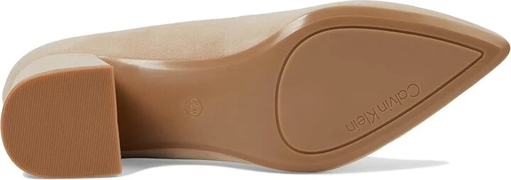 Calvin Klein Lenott High Women's Heels Light Natural Suede : 6.5 M, Leather/Suede/Synthetic - Image 3