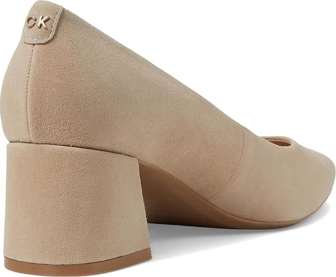 Calvin Klein Lenott High Women's Heels Light Natural Suede : 6.5 M, Leather/Suede/Synthetic - Image 4